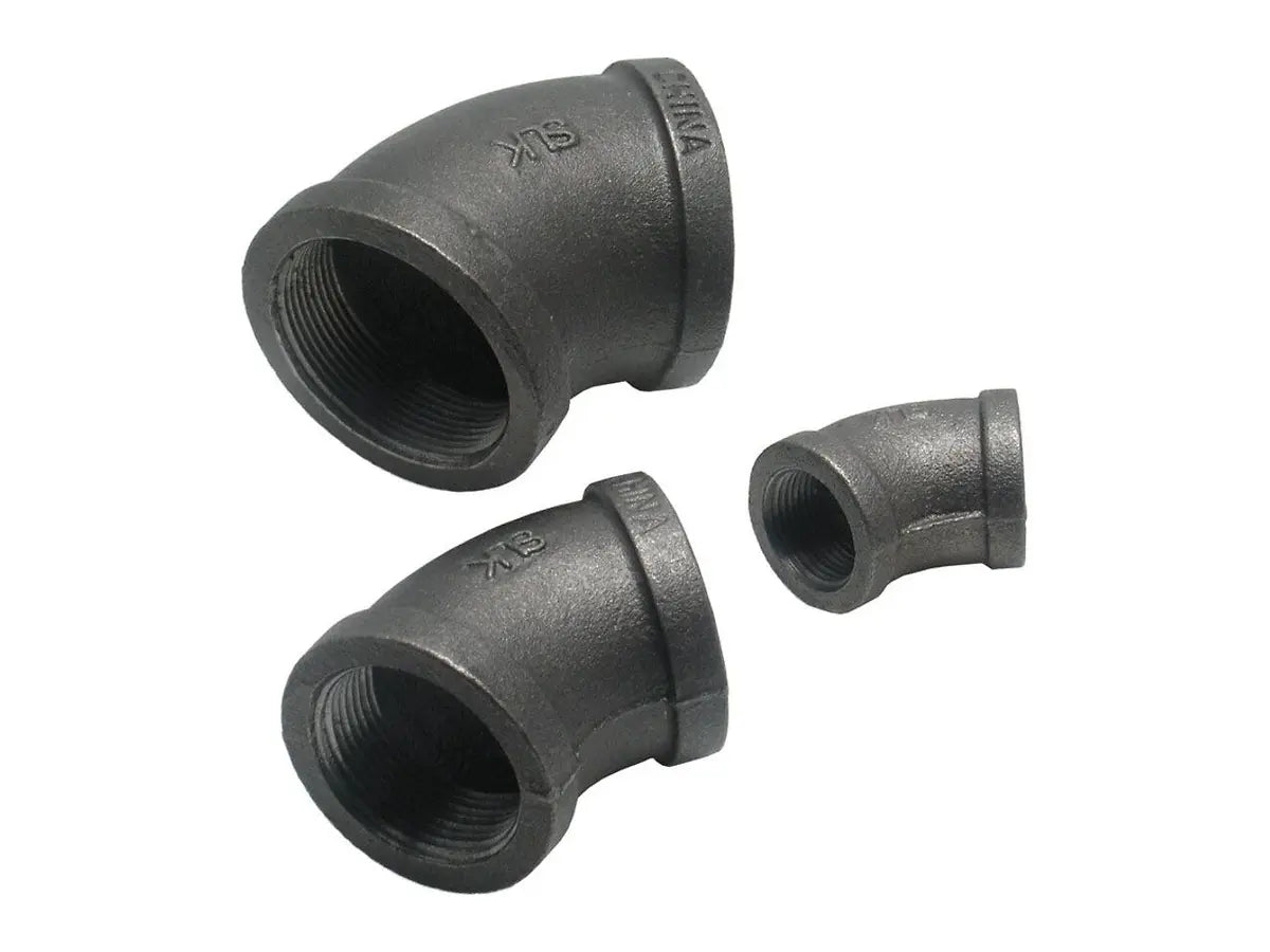 Rheem 660188, Black Pipe Elbow, 2 In, 45 Degree