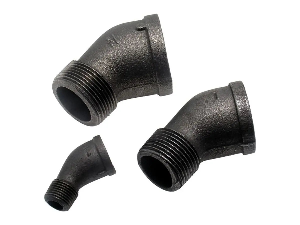 Rheem 660203, Black Street Elbow, 1/2 in, 45 Deg