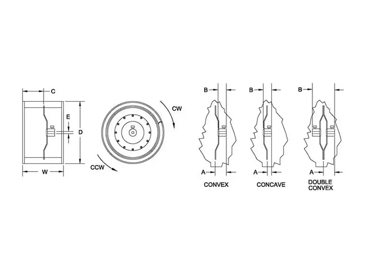 Rheem 70-23111-29, Blower Wheel CCW, Size 11"x9"