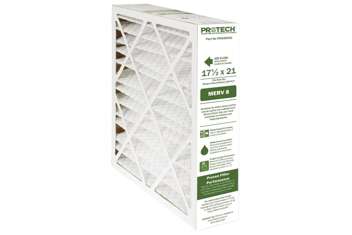 Rheem PD540040 MERV8 Filter, 17.5x21x5 Inches, 1400 CFM Capacity
