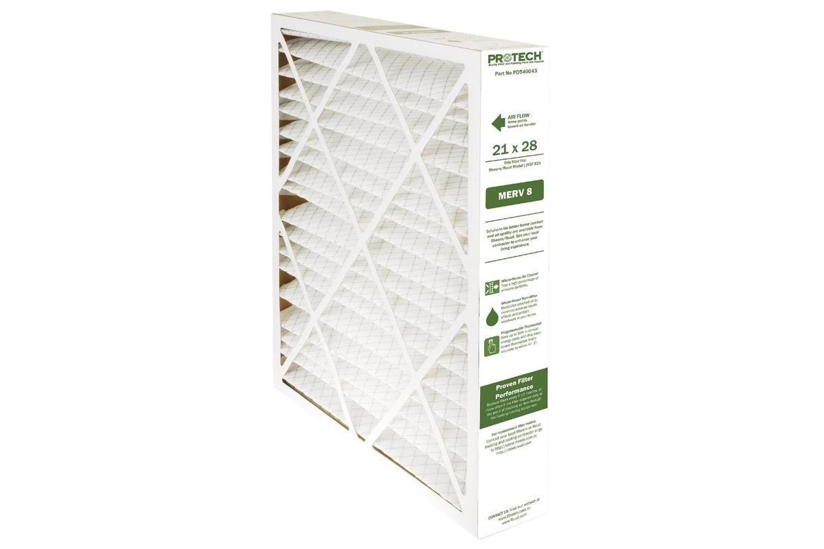 Rheem PD540043 MERV 8 Filter, Dimensions 21w X 28h X 5