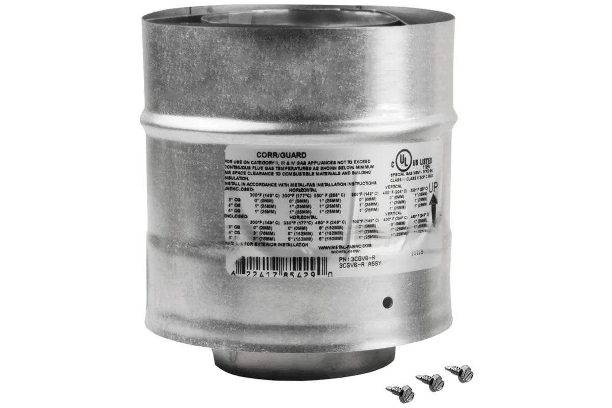 Rheem RTG20151W, 3"/5" Concentric Straight Vent