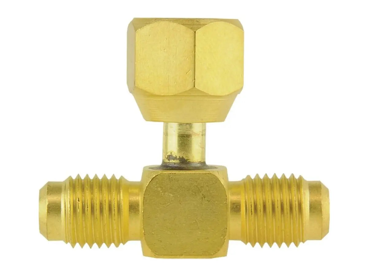 Rheem CD9627, Brass Access Tee 1/4 in Sae Flr