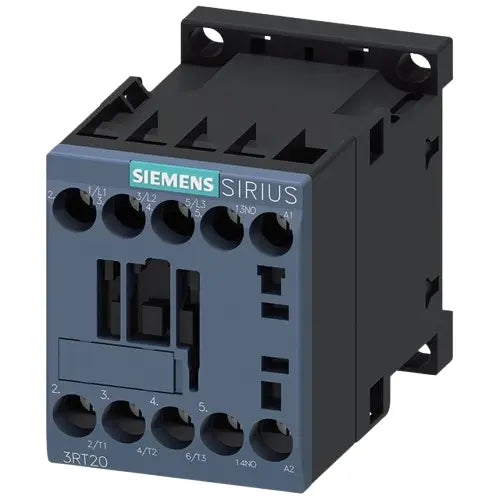 Siemens 3RT2016-1AV61, 480V 9A 3P Non-Reversing Contactor