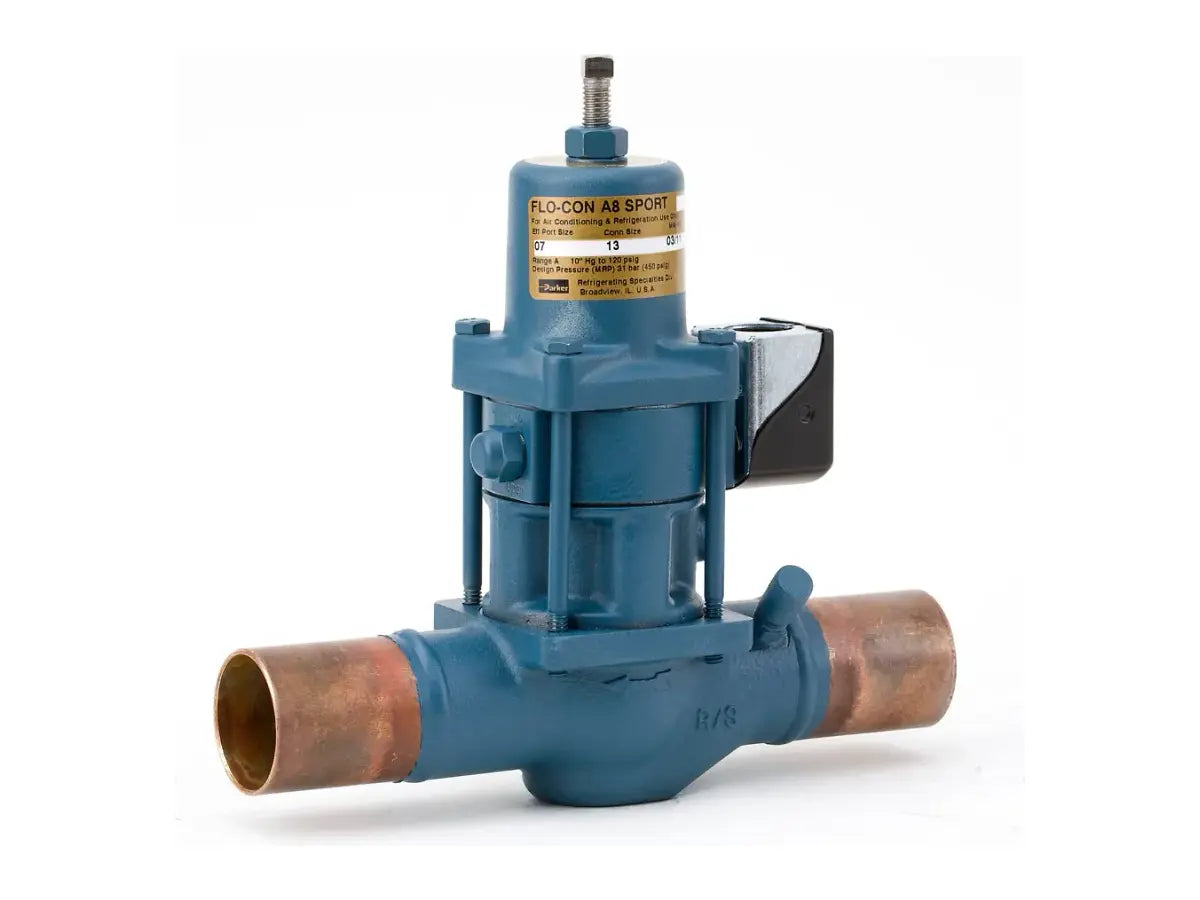 Sporlan 103845, Pressure Regulator 450 PSI 120 VAC Sweat
