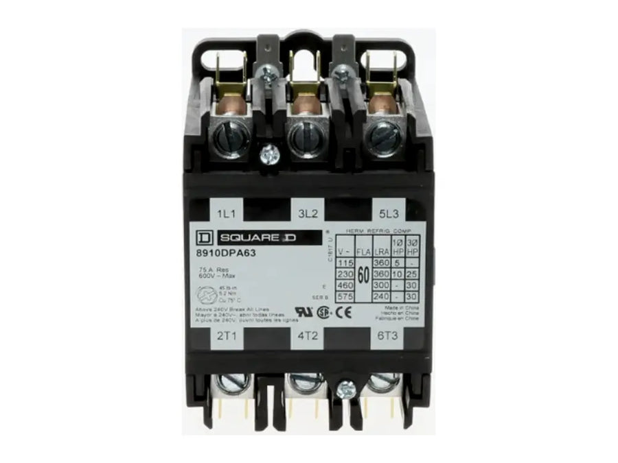 Square D 8910DPA63V14, 24V 3 Pole 60 Amp Contactor