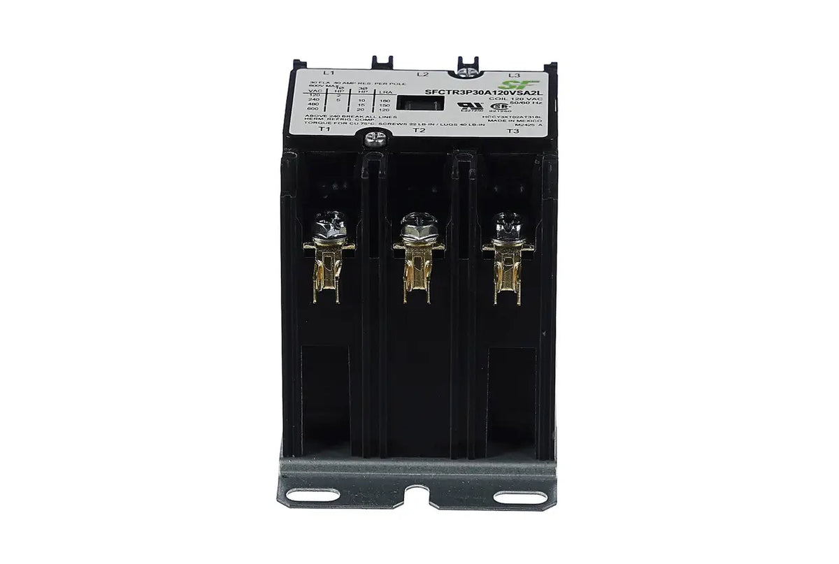 Trane SFCTR3P30A120VSA2L, 3 Pole, 120V, 30 Amp Contactor