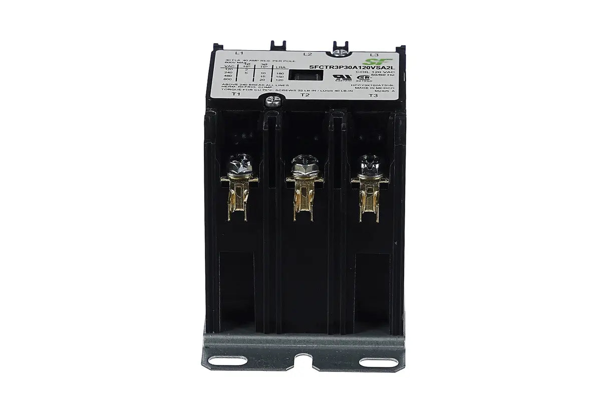 Trane SFCTR3P30A120VSA2L, 3 Pole, 120V, 30 Amp Contactor