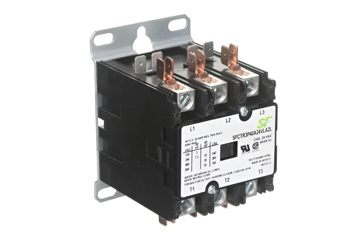 Trane SFCTR3P40A24VLA2L, 3 Pole, 40 AMP, 24 V Contactor