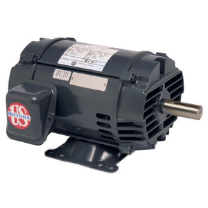 US Motors D5V2B, 5 HP 1765 RPM, 230/460 VAC, 60 Hz, Frame 184T