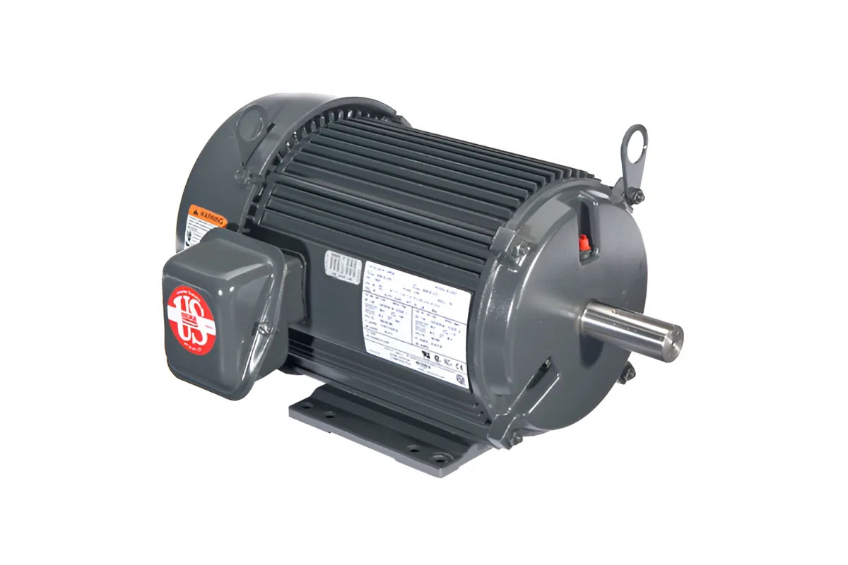 US Motors U5P2D, 5 HP Motor, 1760/1440 RPM, 208-230/460V