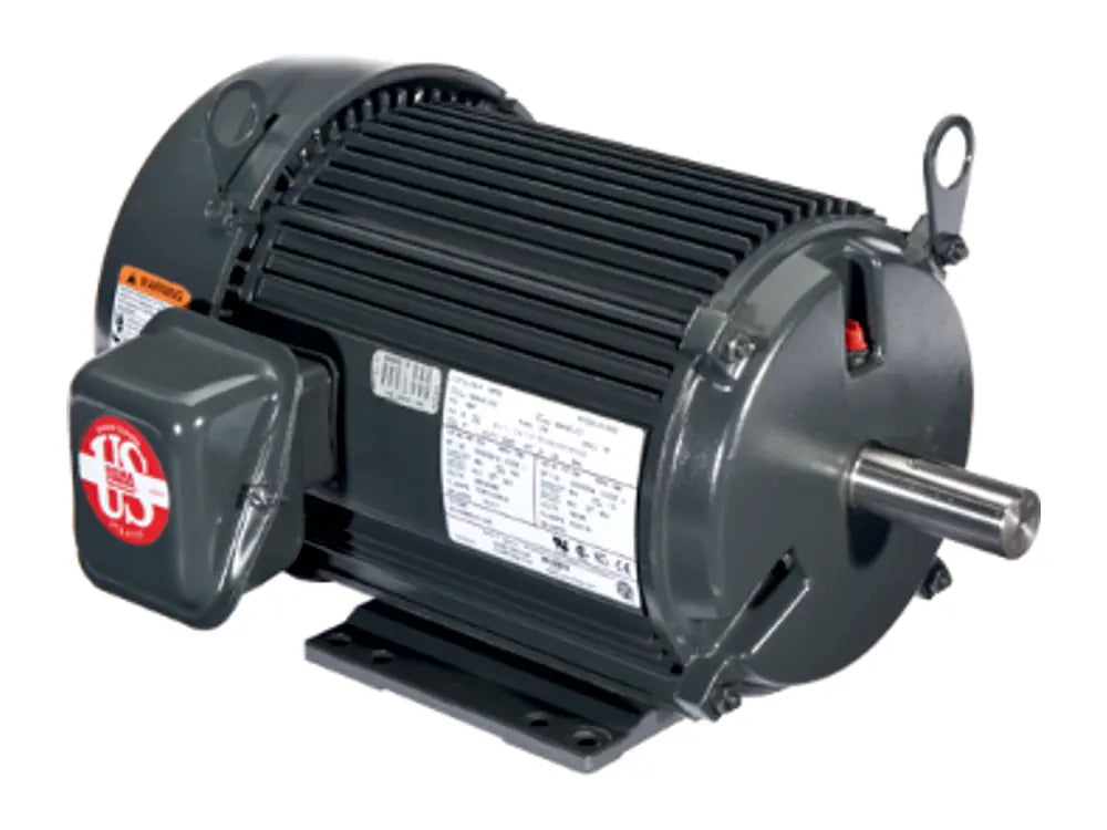 US Motors U5P2E, 5 HP, 1760 RPM, TEFC, 184T, 3-Phase Motor