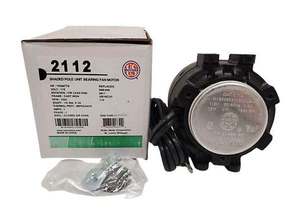 US Motors 2112, 16W 1550 RPM, 115V, 60Hz Motor