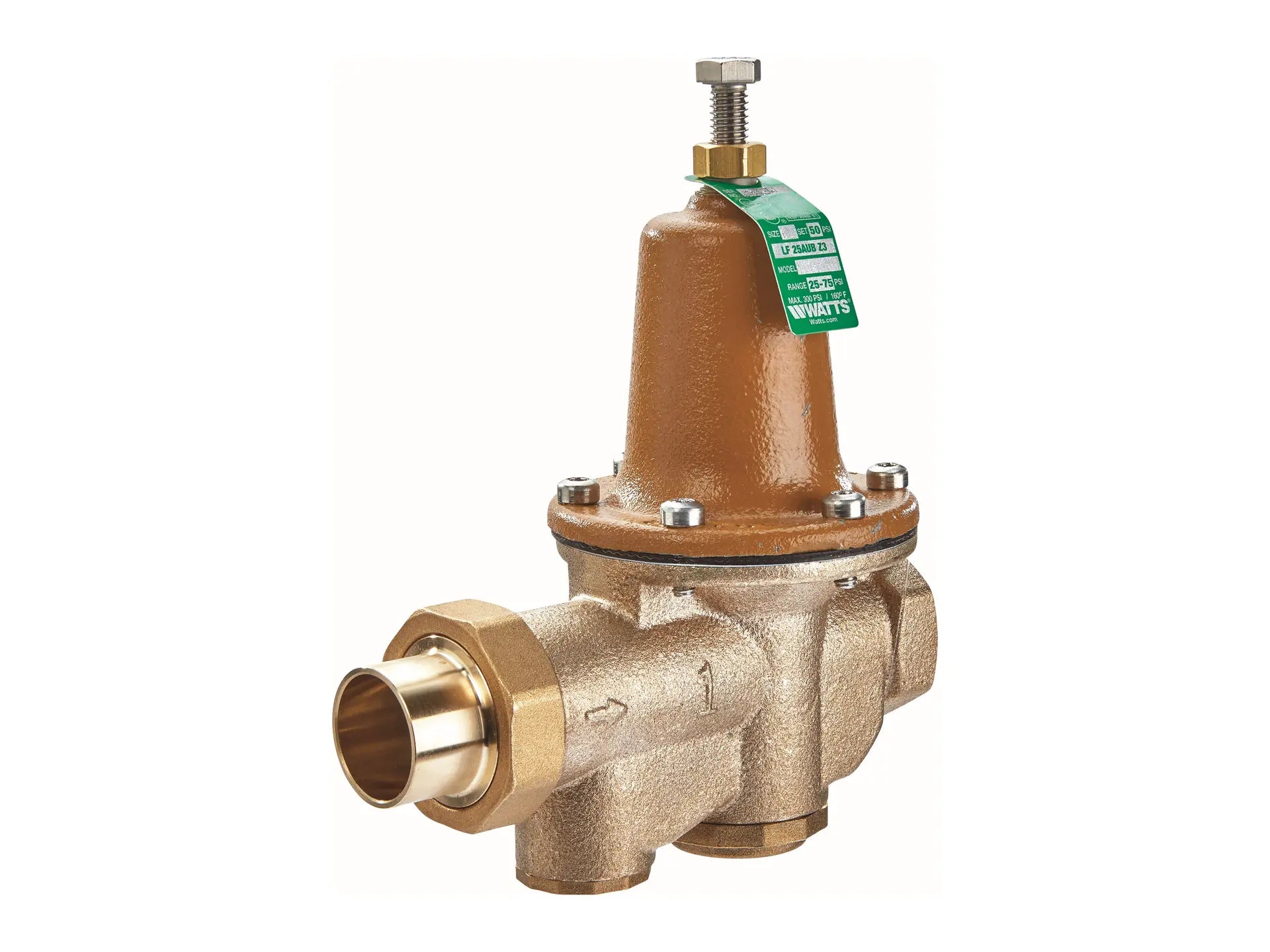 Watts 0009237, 25AUB-1/2 SWT Water Regulator 25-75 PSI Output