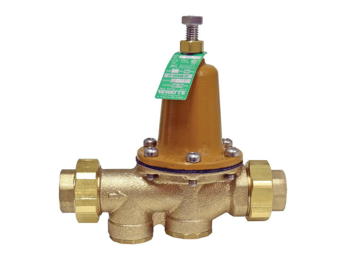 Watts 0009258, 25AUBZ3LF 3/4" Pressure Reducing Valve Double Union