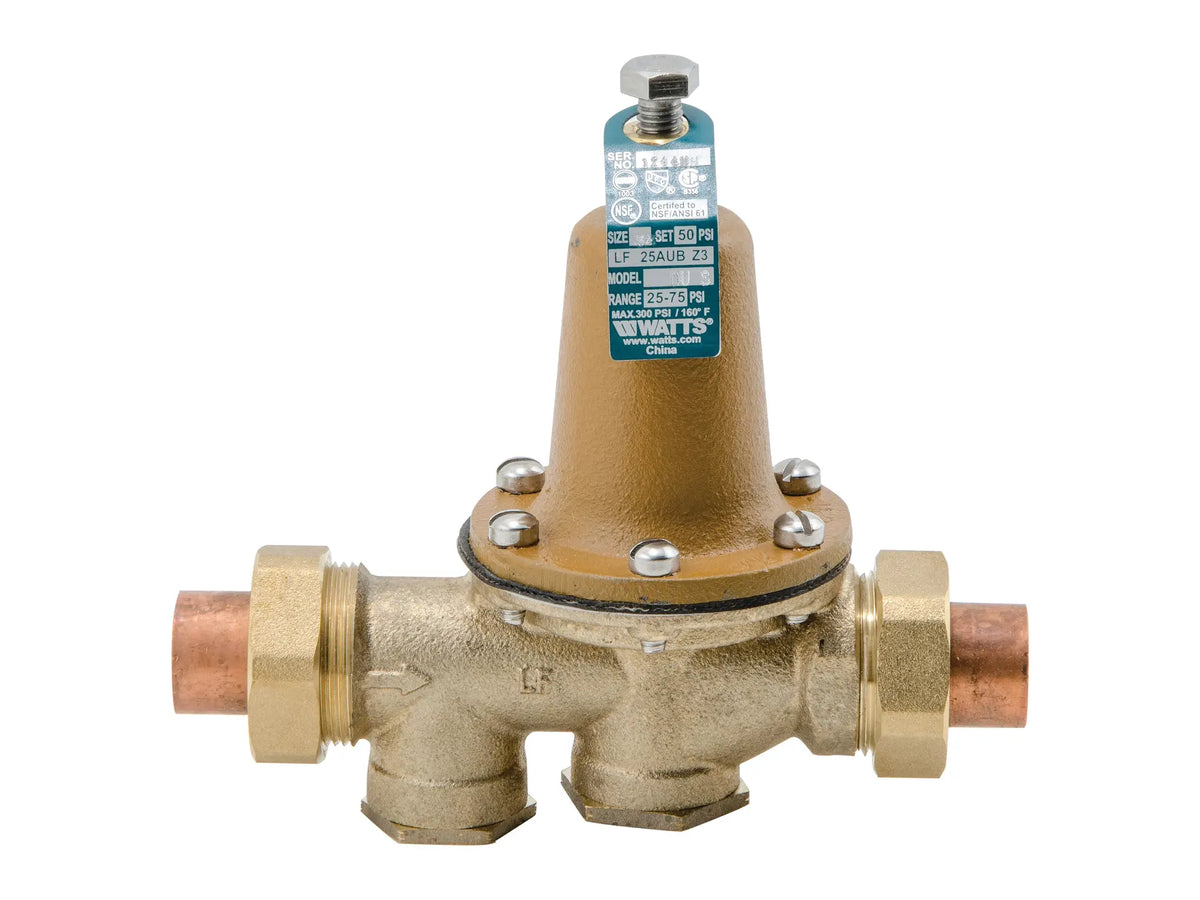 Watts 0009281, 3/4" PRV with Bypass & SS Strainer