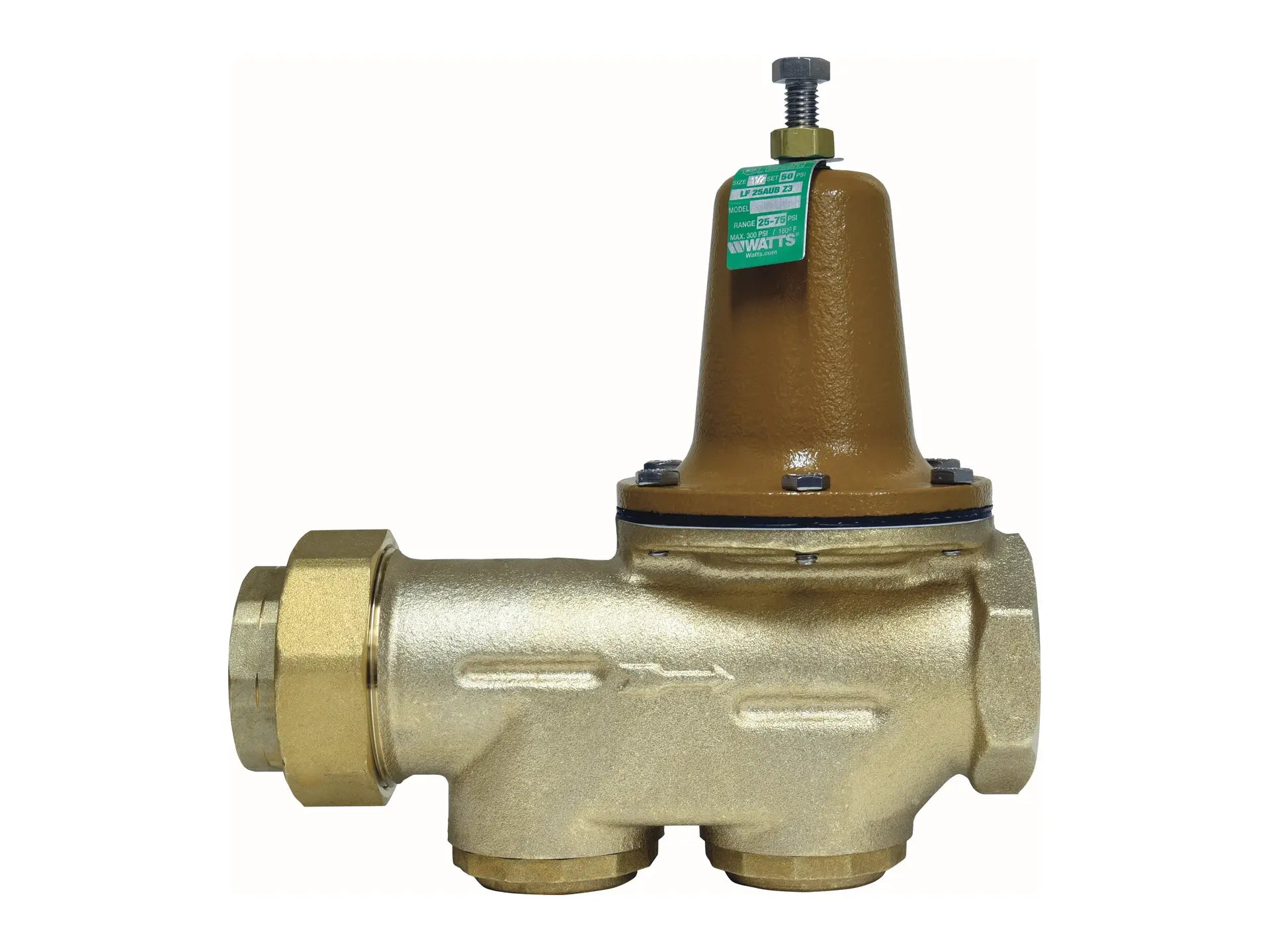 Watts 0009431, Pressure Reducing Valve 25-75 PSI with NPT Union Connections