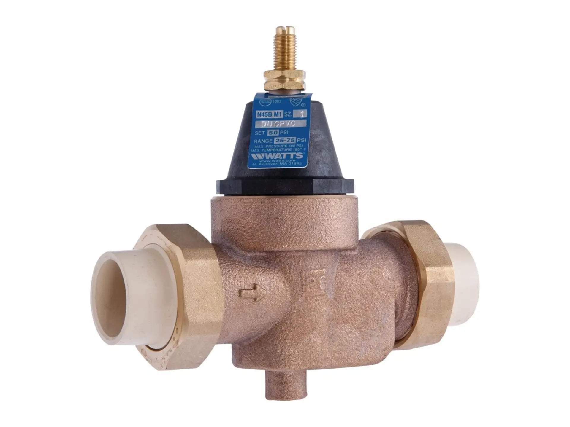Watts 0009496, 1 LFN45BM1-DU-CPVC Pressure Reducing Valve