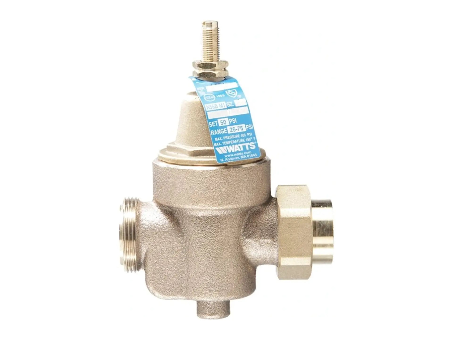 Watts 0009539, LFN55BM1-U 1/2" PRV Set at 50 PSI