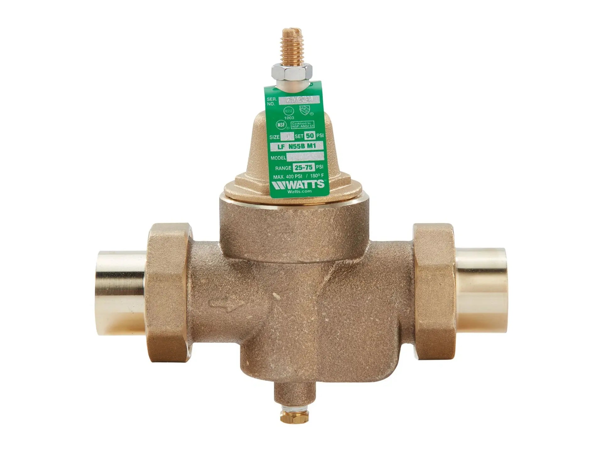 Watts 0009598, 3/4" LFN55BM1-DUS-G Valve