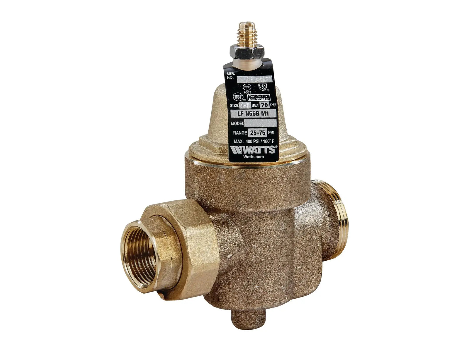 Watts 0009762, 3/4" LFN55BM1-U-070 Pressure Reducing Valve