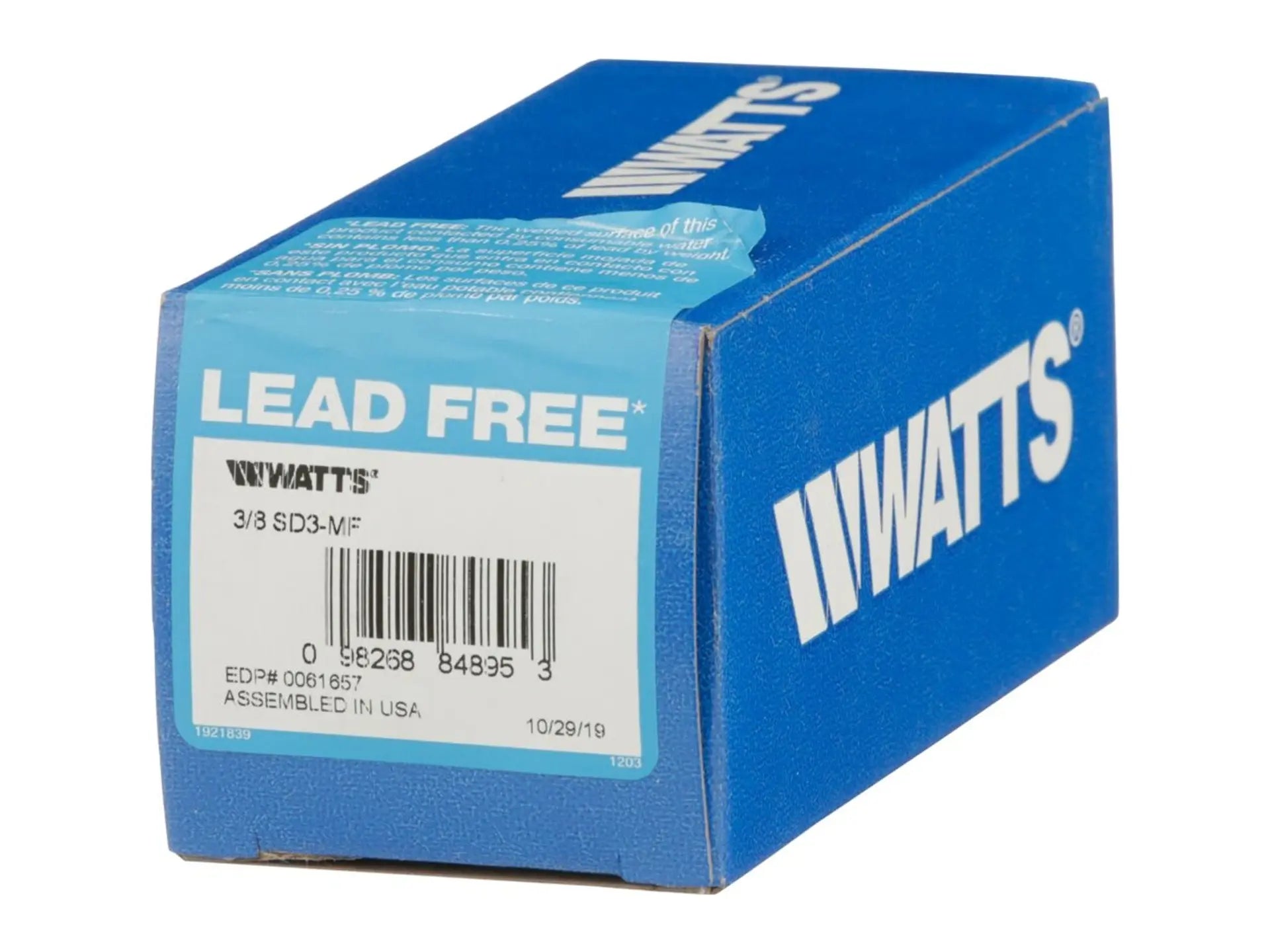 Watts 0061657, SD3-MF 3/8" SS Vented Dual Check Valve