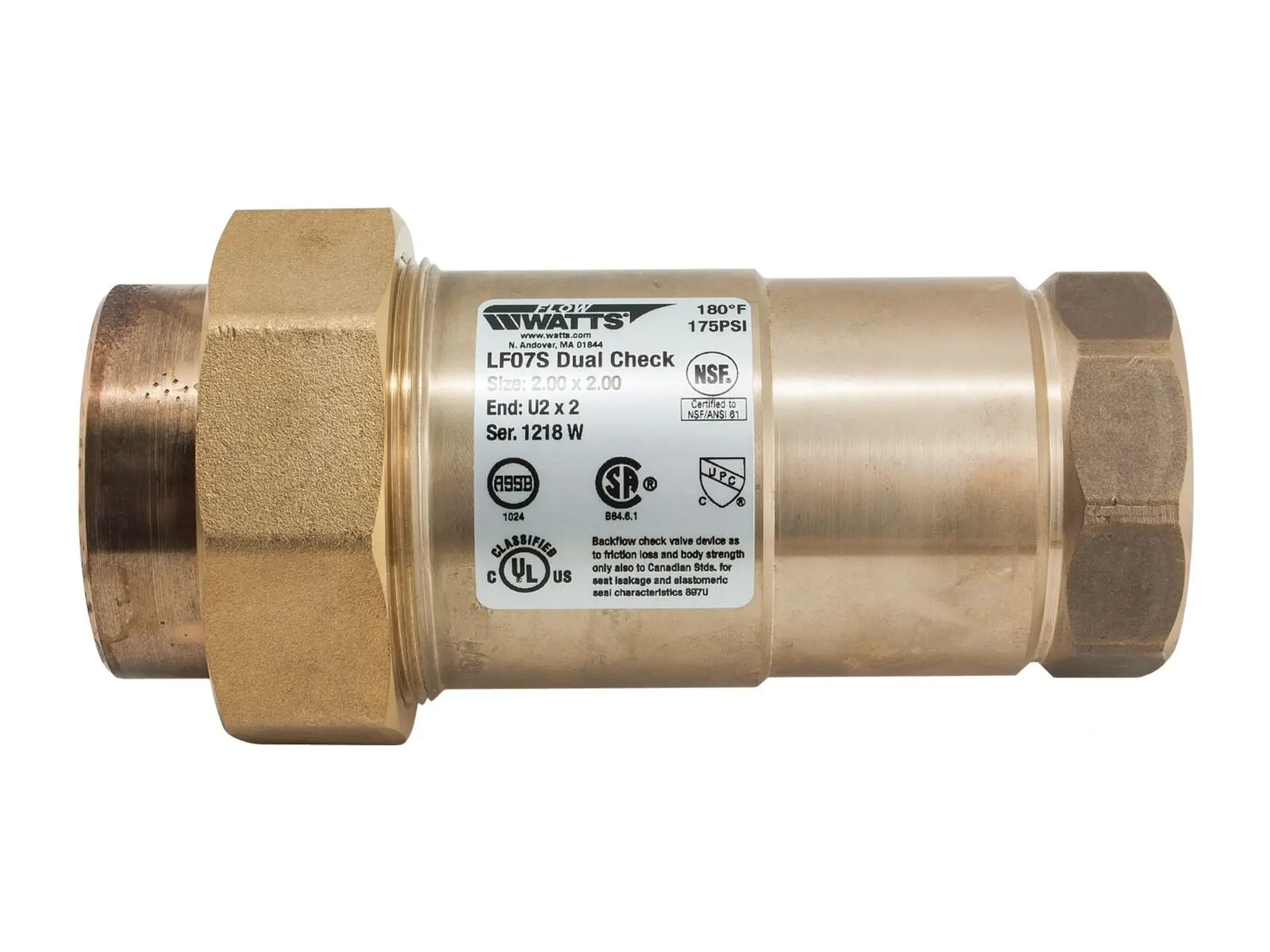 Watts 0061945, 2" LF07S Backflow Preventer