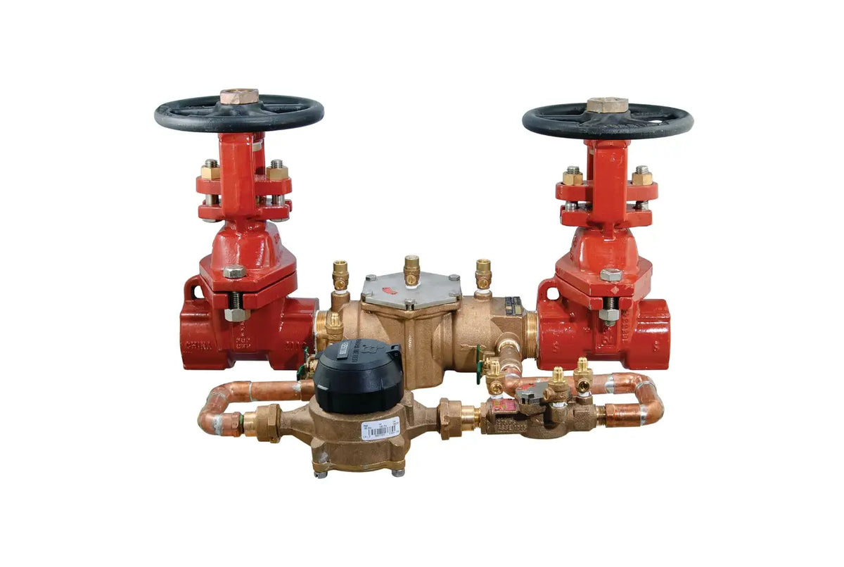 Watts 0062725, 2 IN Bronze Double Check Detector Assembly Backflow Preventer