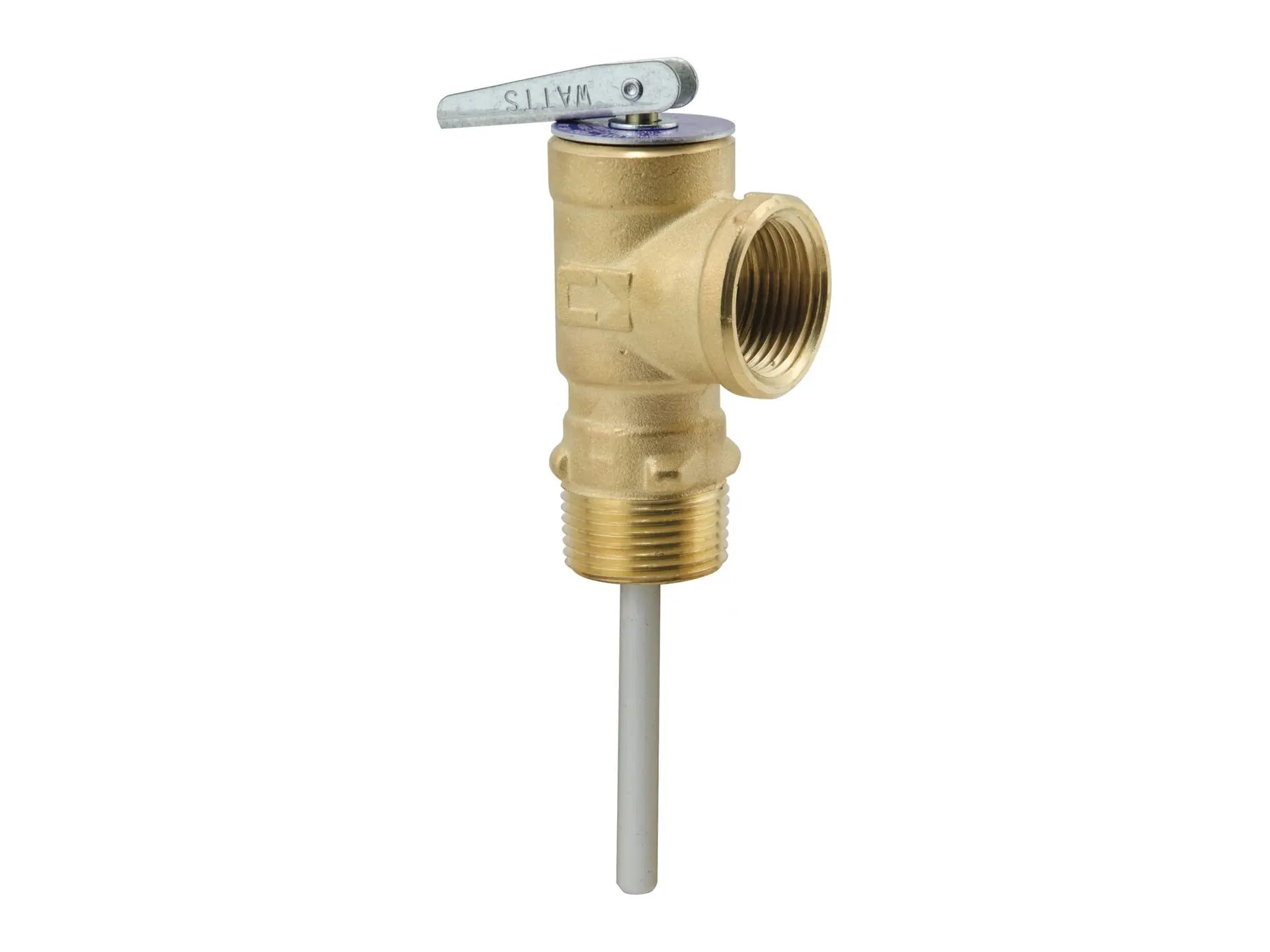 Watts 0063072, 3/4" Brass Self Closing Temperature and Pressure Relief Valve, 100 psi, 210 degree