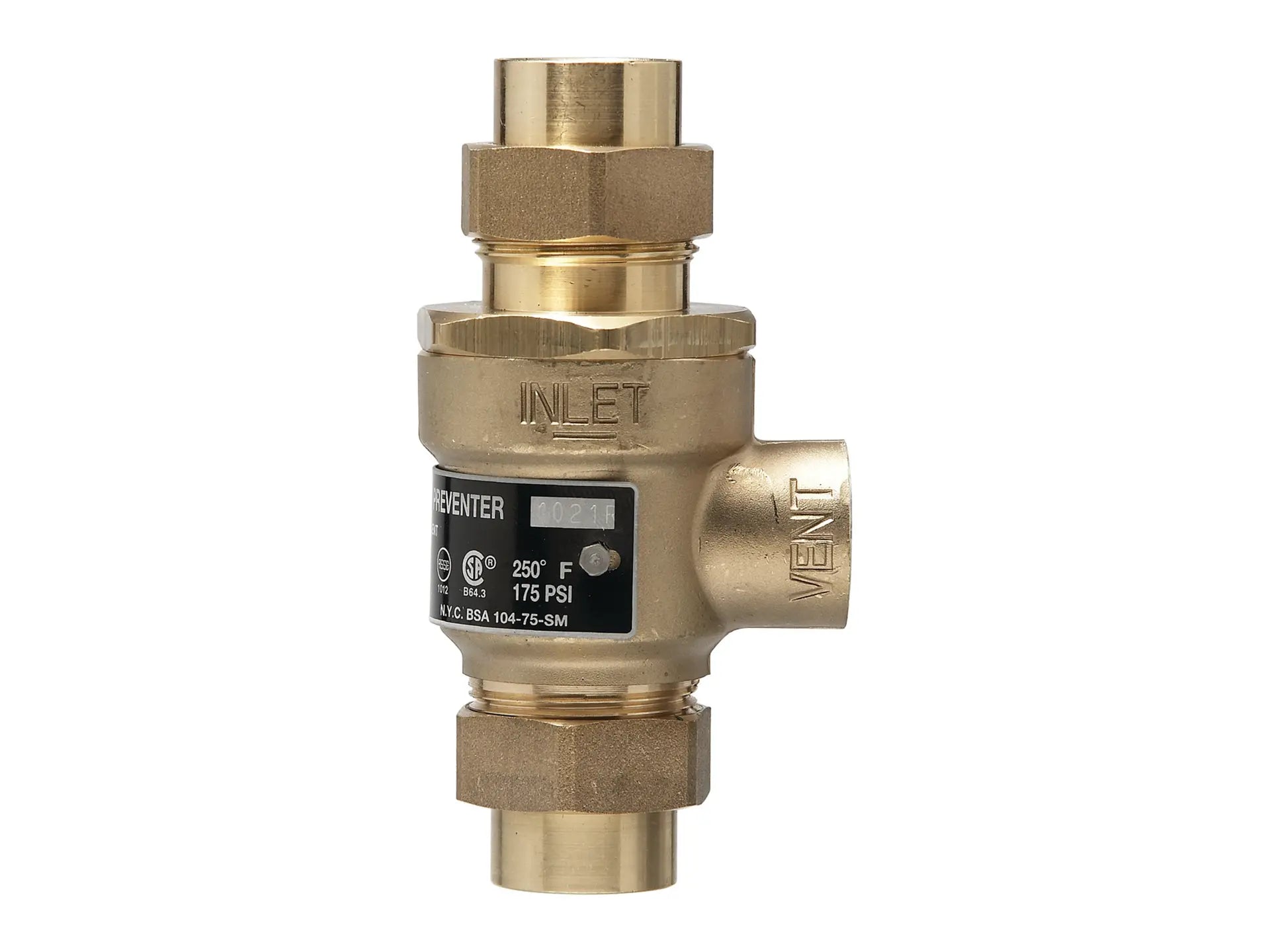 Watts 0063455, 1/2" Dual Check Valve With Vent
