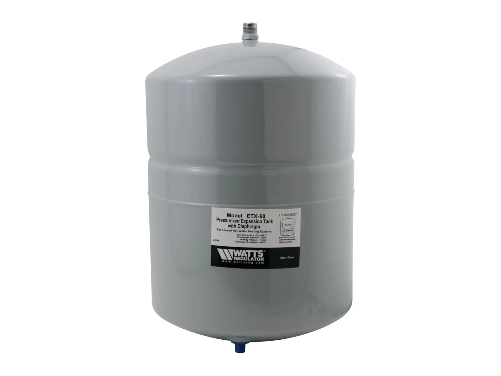Watts 0066607, 1/2" 6.6 Gal Expansion Tank ET-60