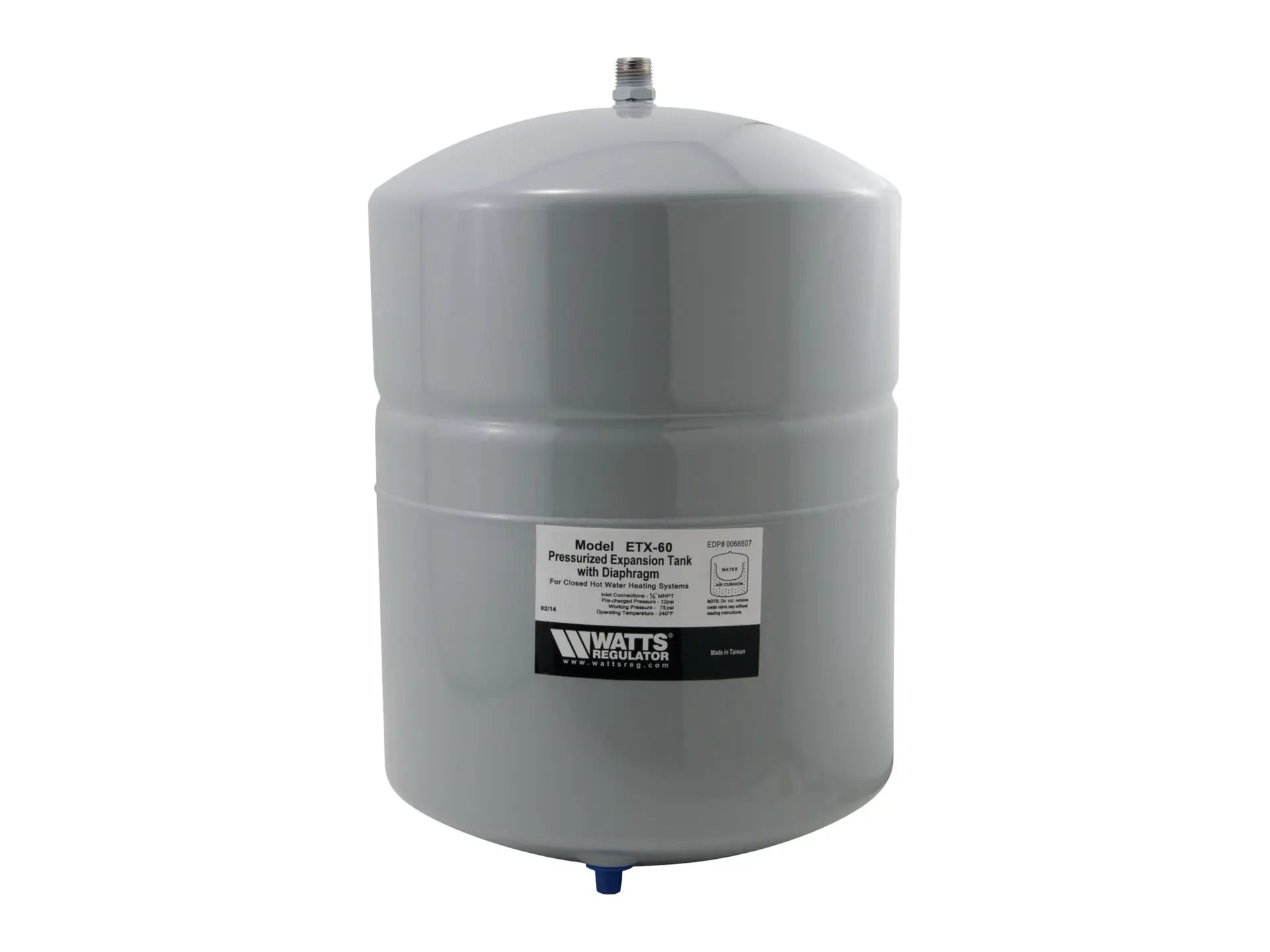 Watts 0066607, 1/2" 6.6 Gal Expansion Tank ET-60