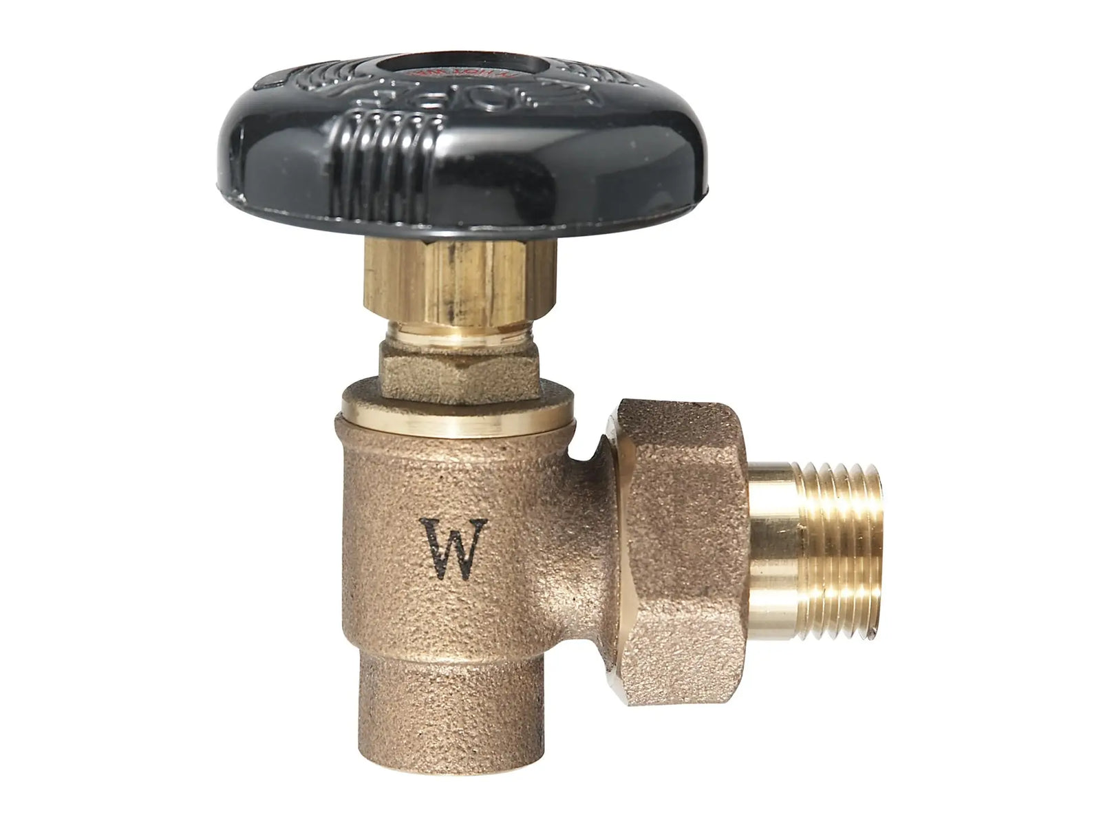 Watts 0067458, 1/2" SW x UM Hot Water Angle Valve