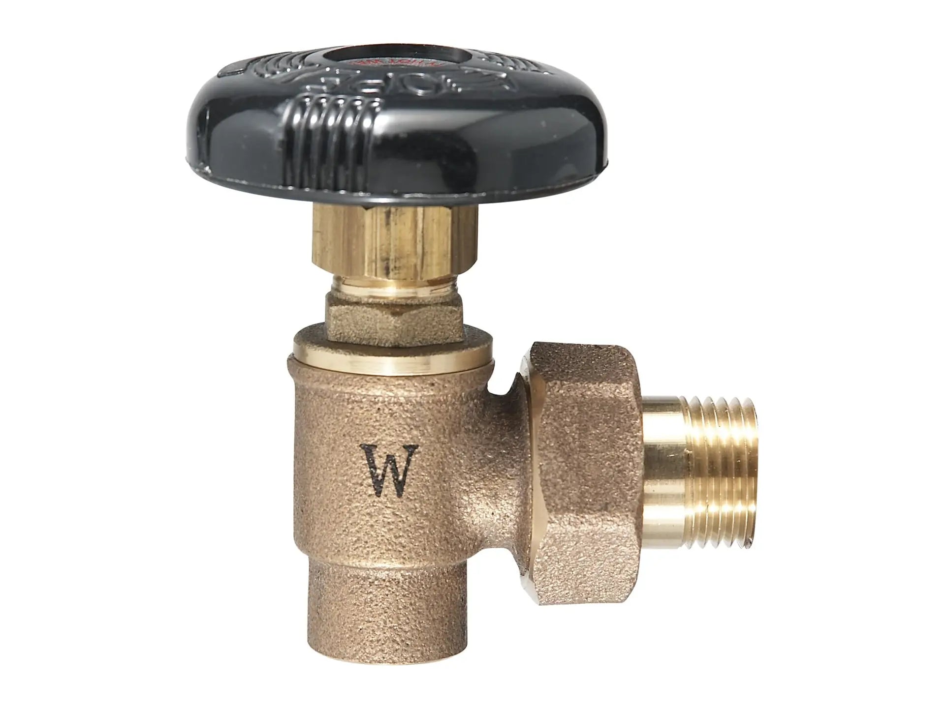 Watts 0067458, 1/2" SW x UM Hot Water Angle Valve