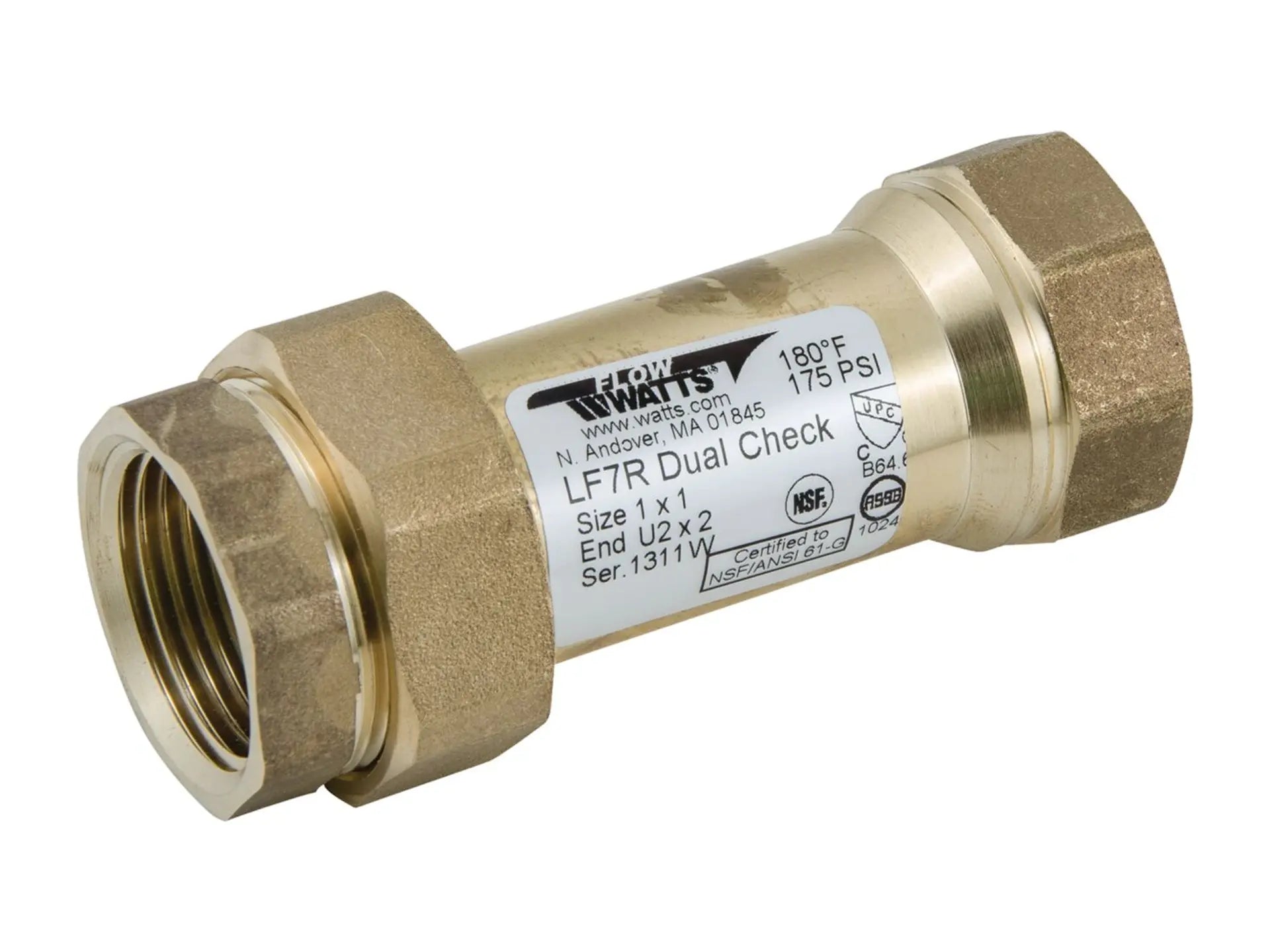 Watts 0072205, WA7-1 1" Backflow Preventer