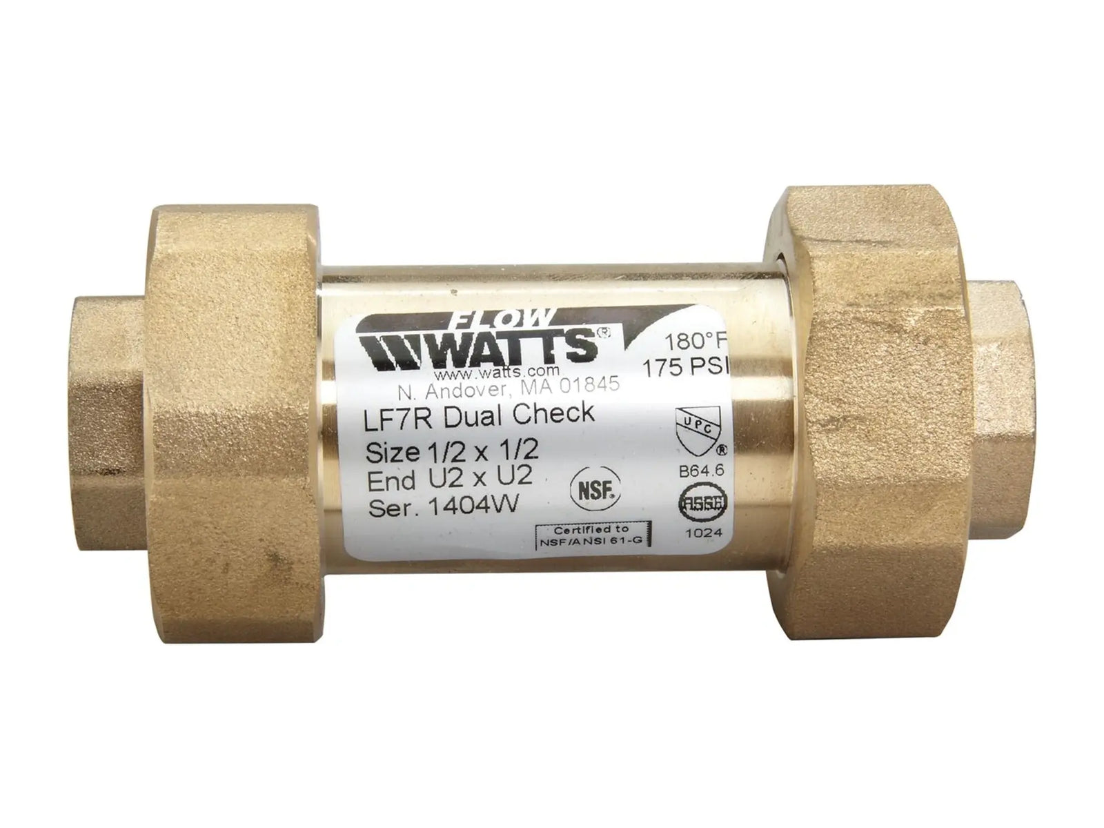 Watts 0072206, 7-1/2 Dual Check Backflow Preventer