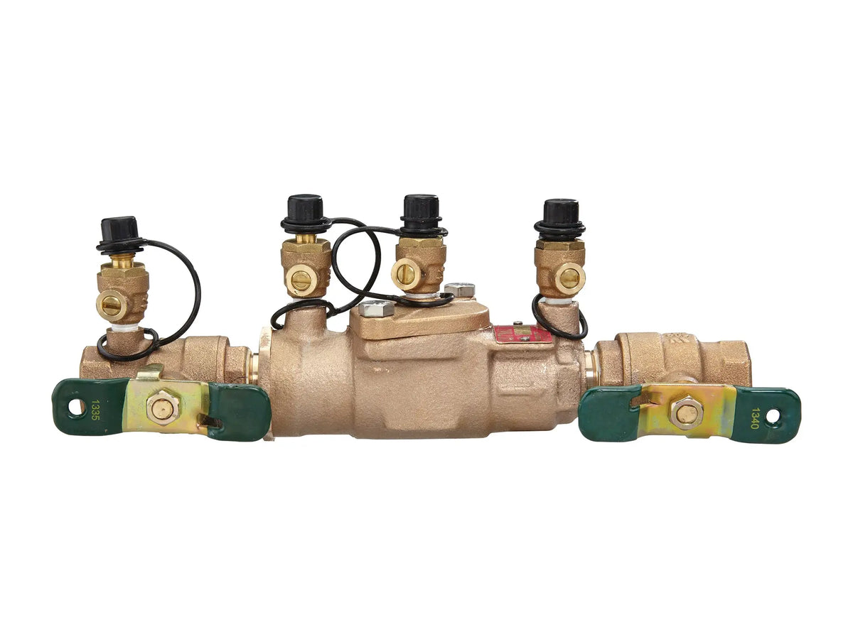Watts 0077700, 1/2 IN Bronze Double Check Valve Assembly Backflow Preventer with Quarter Turn Shutoff