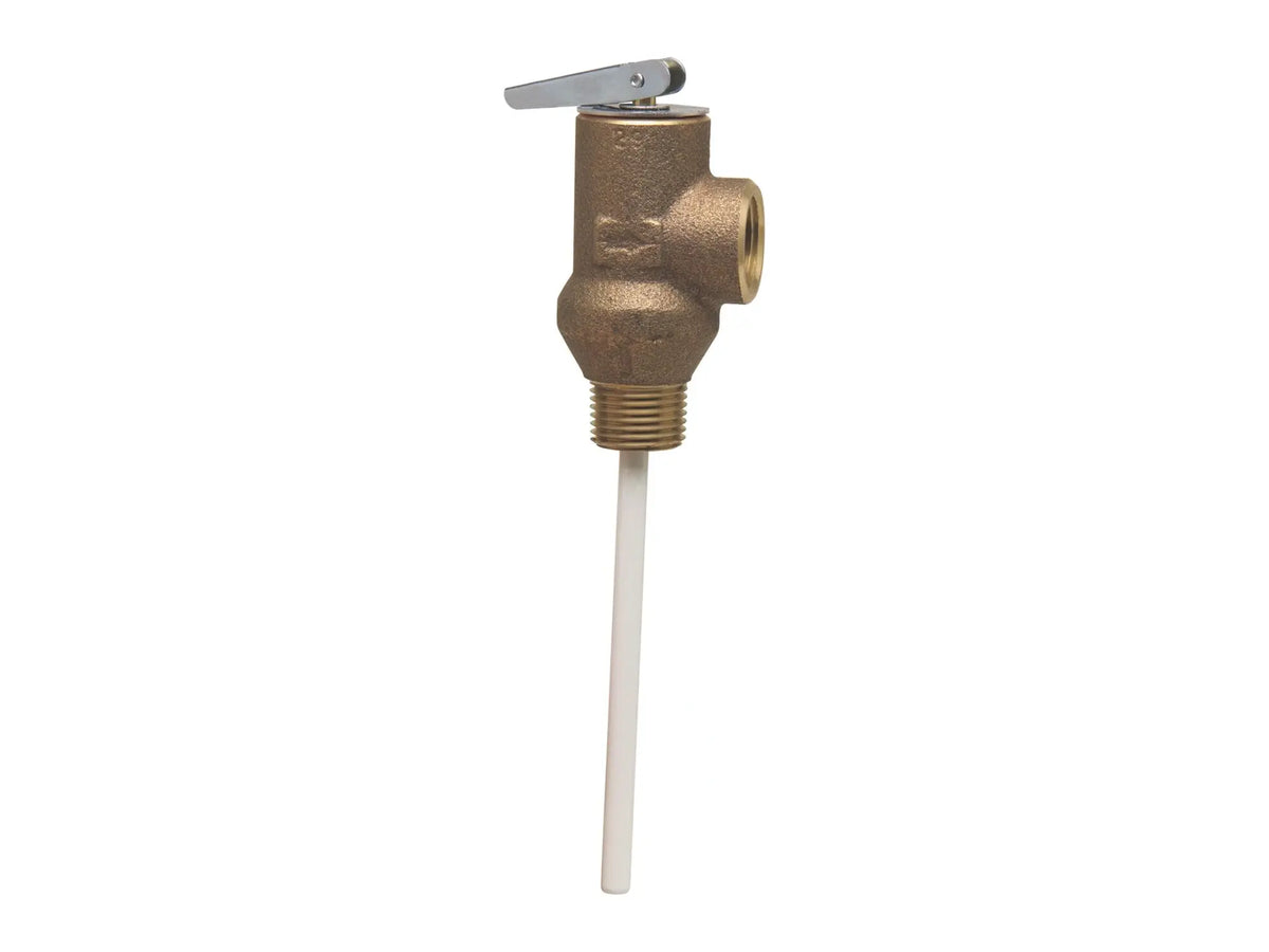 Watts 0091507, 1/2" Bronze Self Closing Temperature and Pressure Relief Valve, 75 psi, 210 degree