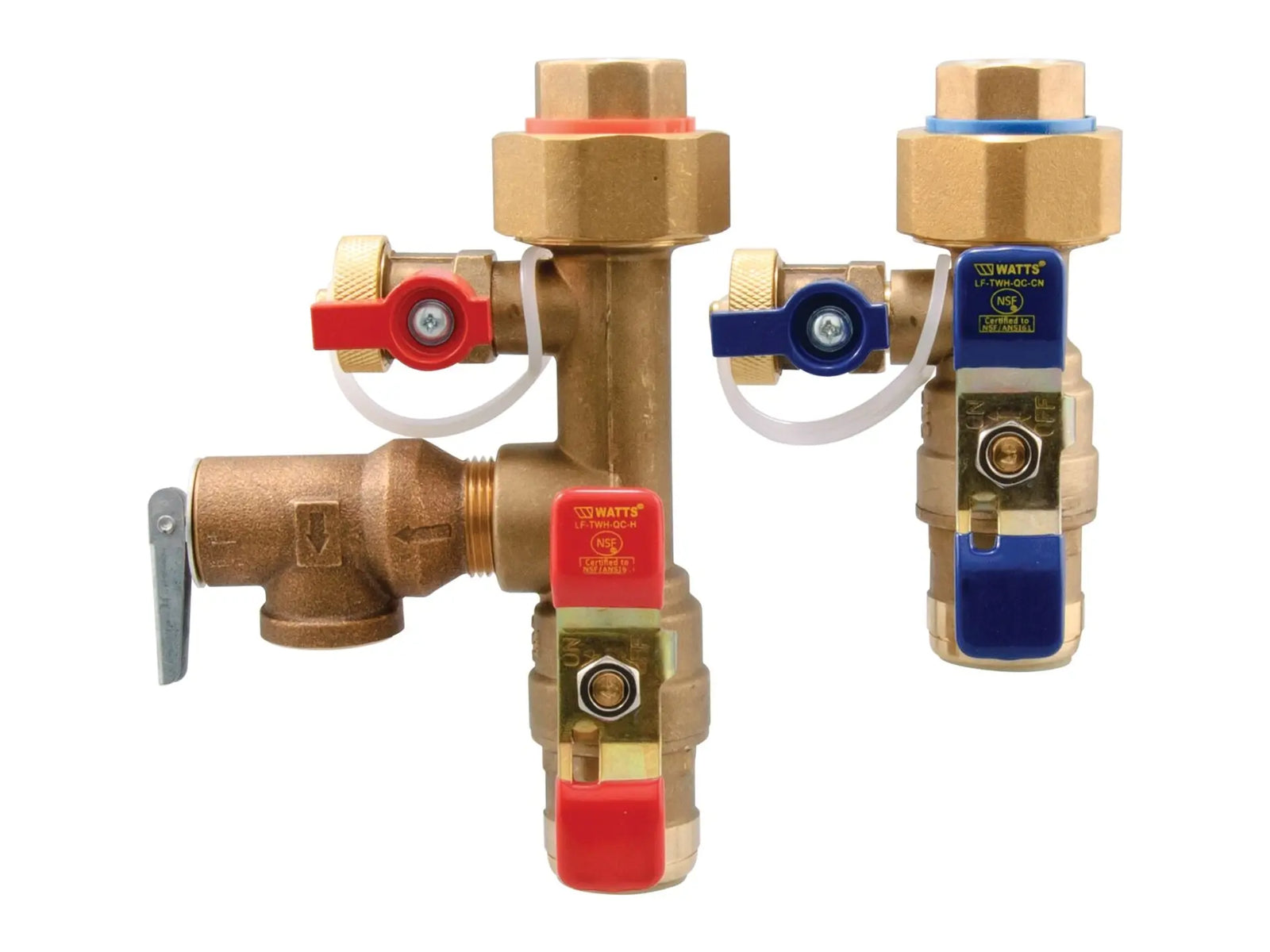 Watts 0120005, 3/4" Lead Free Tankless Water Heater Valve Set with Relief Valve and Quick Connect Plumbing Connections