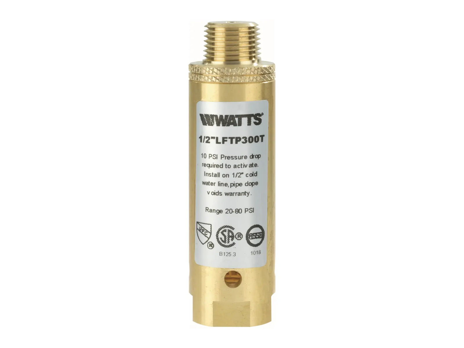 Watts 0121238, 1/2" NPT Trap Primer LFTP300T
