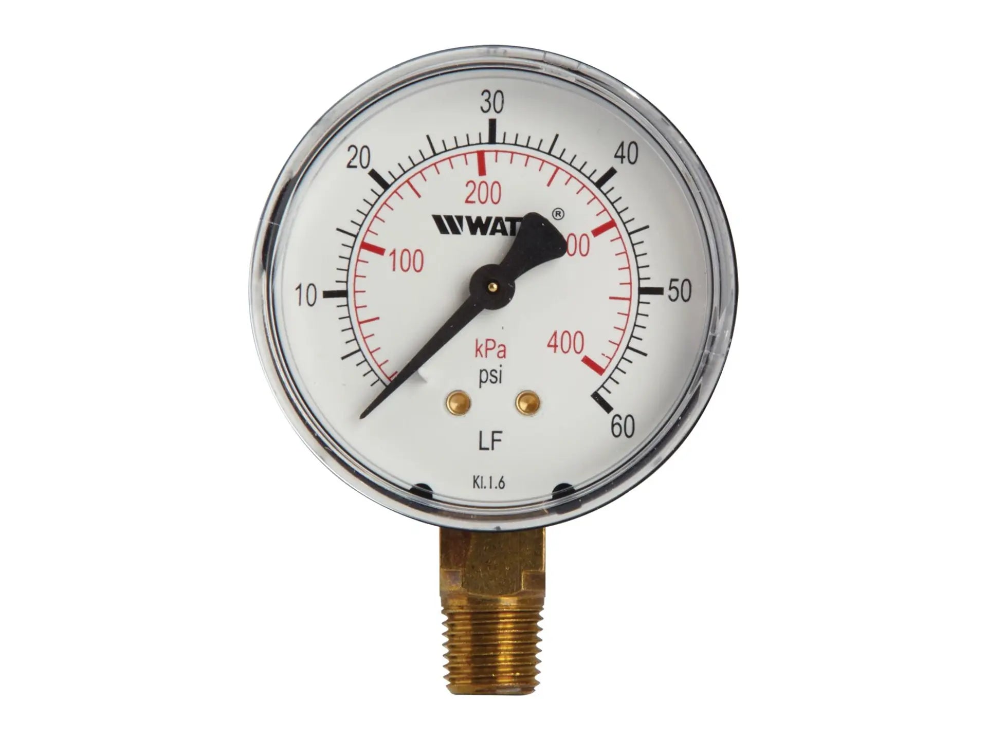 Watts 0121646, 1/4 LFDPG1-3 Pressure Gauge 0-60 PSI
