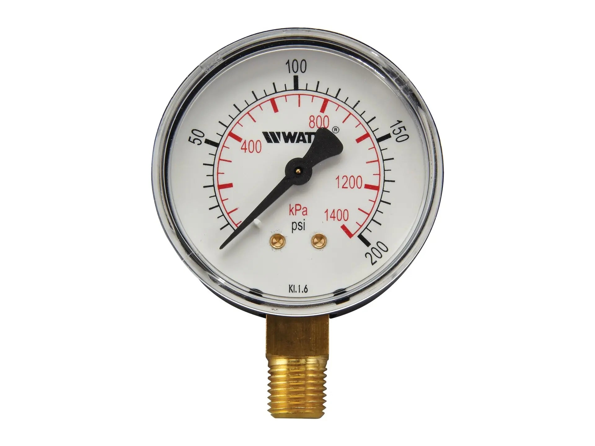 Watts 0121649, 1/4 LFDPG1-3 Pressure Gauge 0-200 PSI