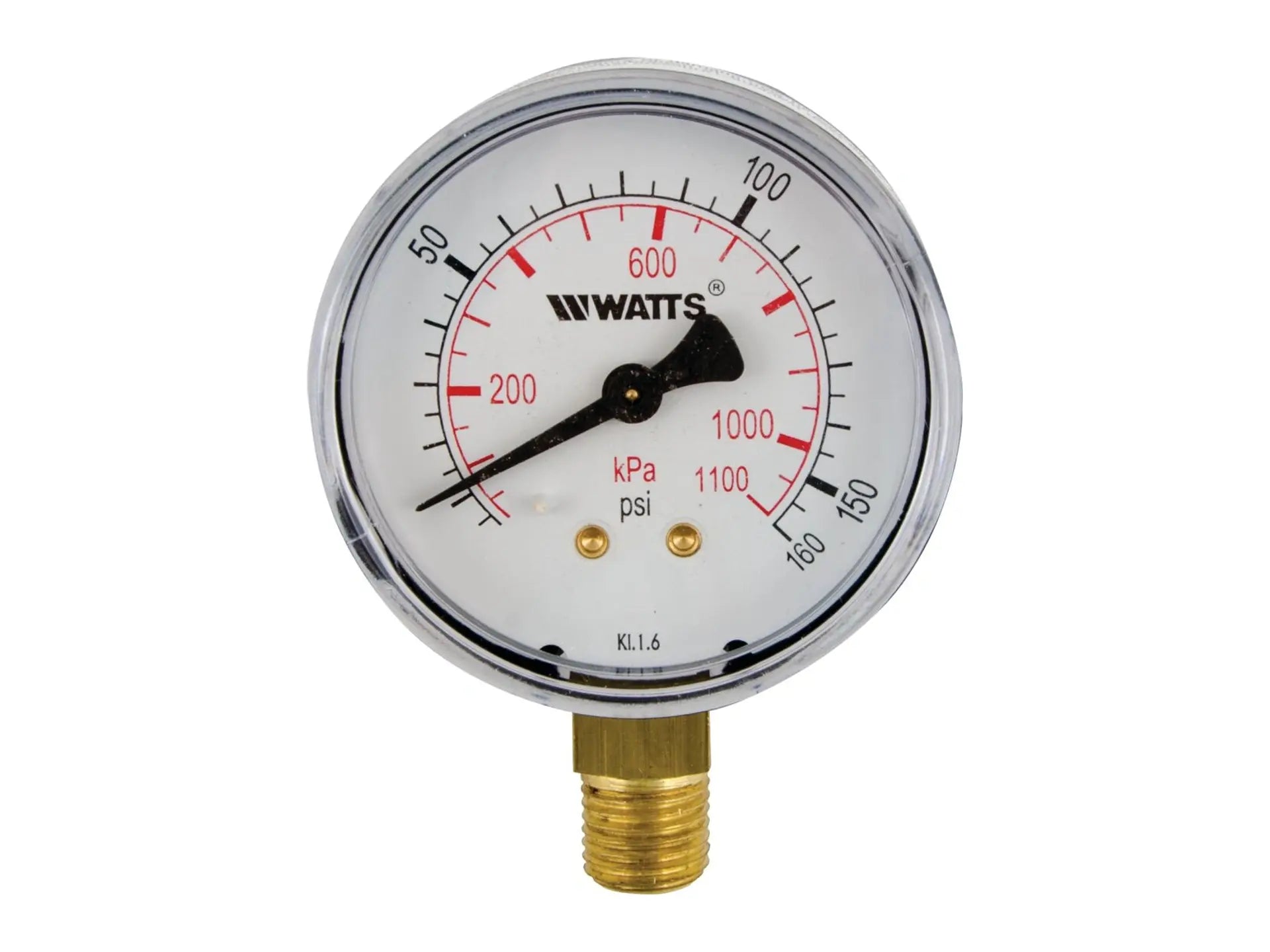 Watts 0121655, 1/4 LFDPG1-4 Pressure Gauge 0-160 PSI