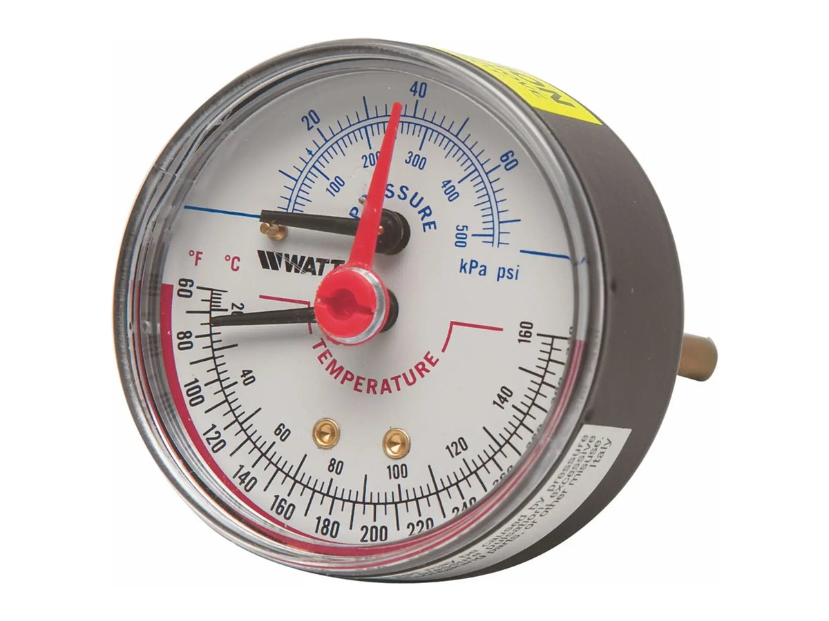 Watts 0121660, 1/2" LFDPTG3-3 Pressure Gauge 0-50 PSI