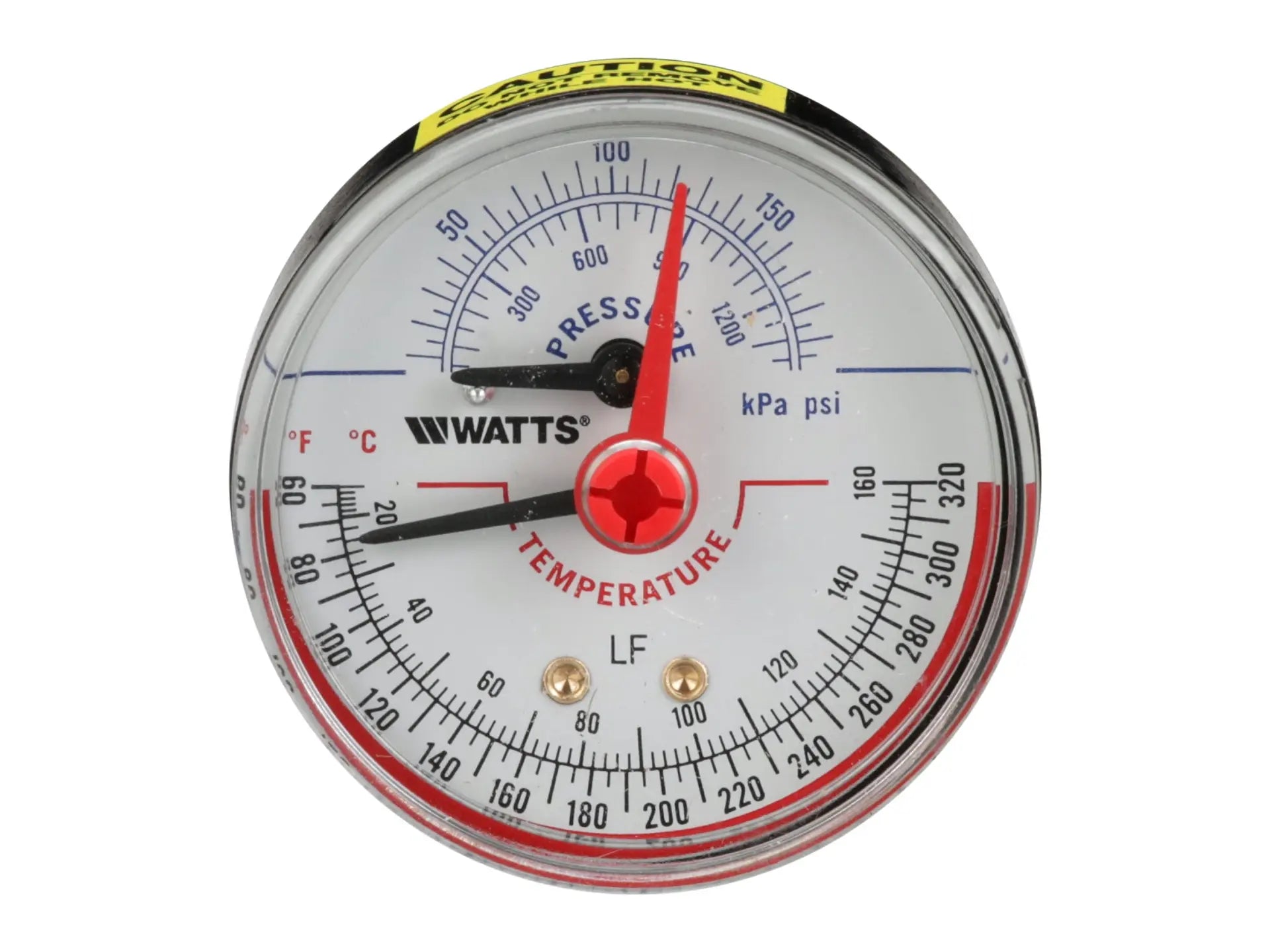 Watts 0121662, DPTG3-3 T/P Gauge Back Mount 0-200