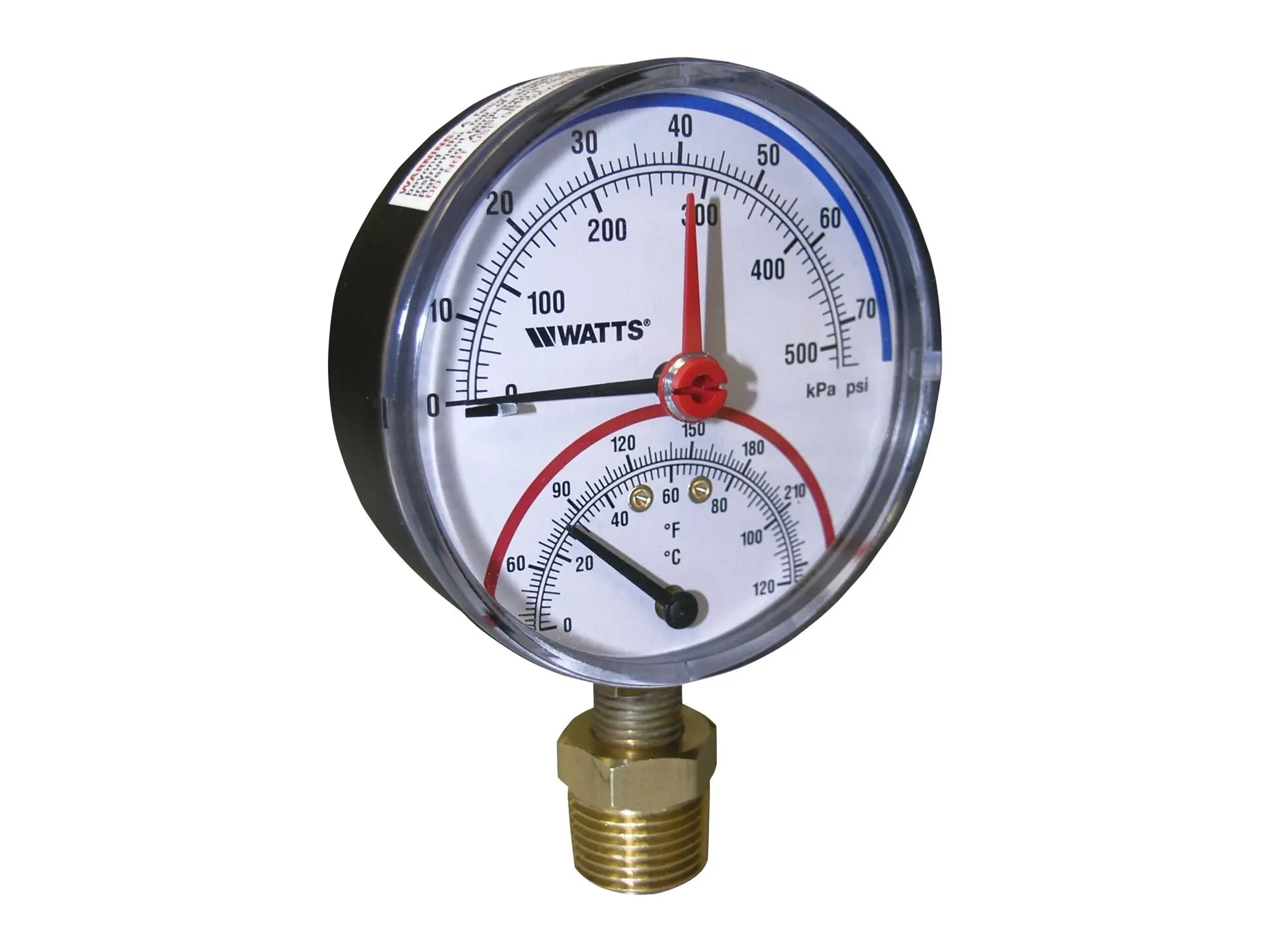 Watts 0121664, DPTG1-3 T/P Gauge Bottom Mount 0/75