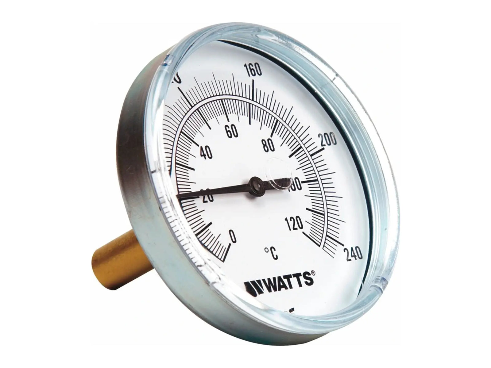 Watts 0121668, 1/2" Bimetal Thermometer, 32-248F, 2" Probe
