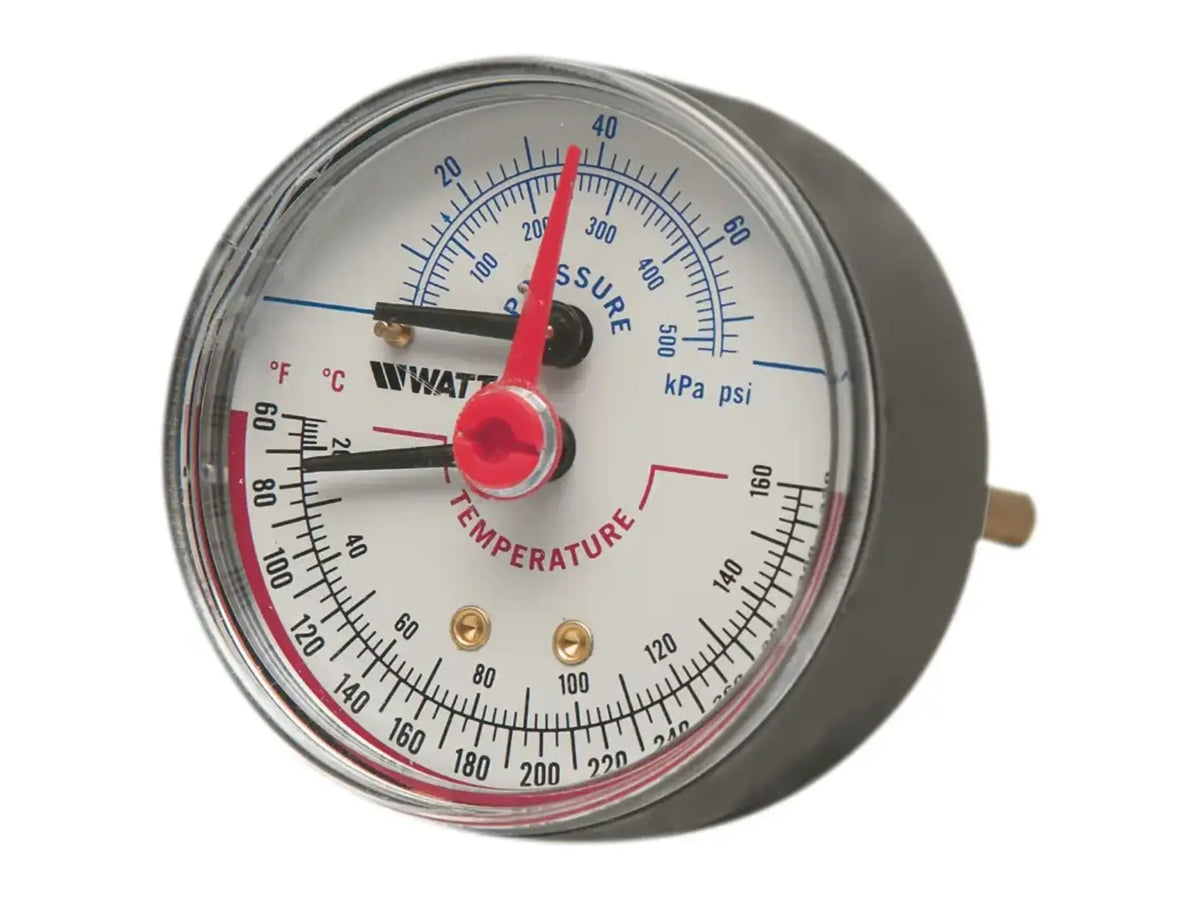 Watts 0121685, 1/2 LFDPTG3-2 1/2 Pressure Gauge 0-50 PSI
