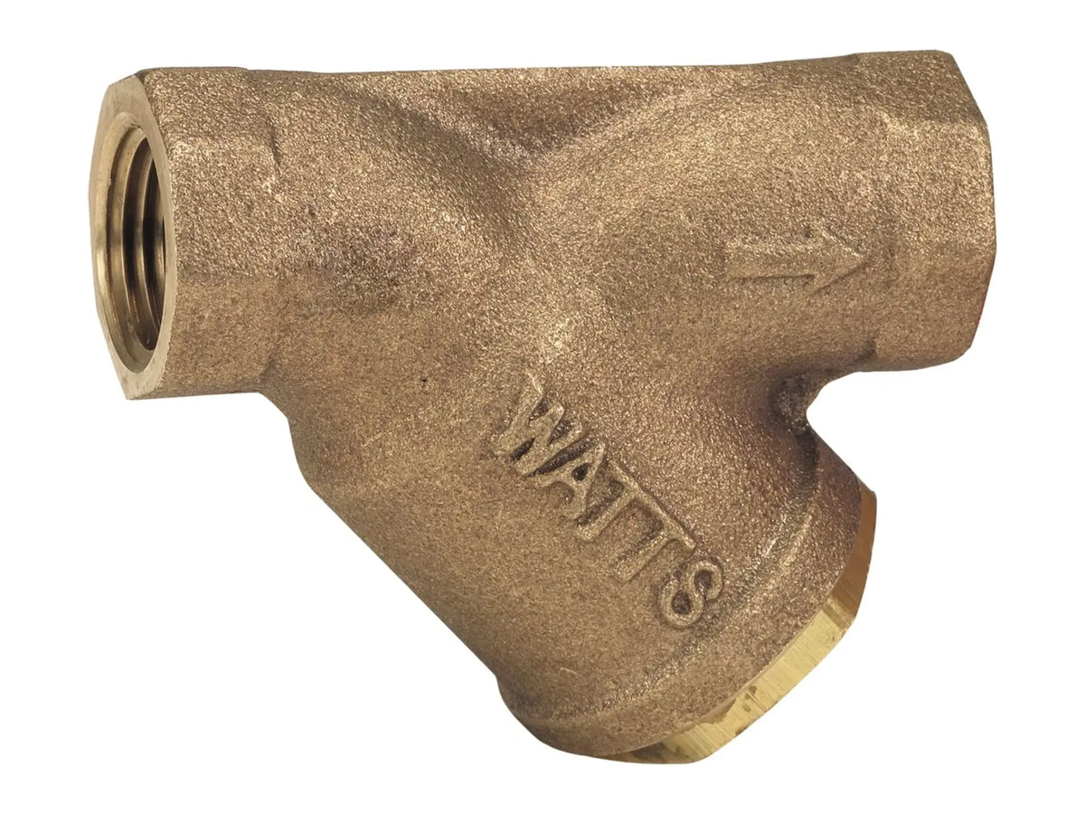 Watts 0123131, 1 1/2" Lead Free Wye Pattern Strainer, Thread, 40 Mesh Screen, Solid Retainer Cap