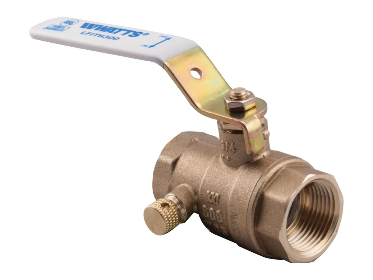 Watts 0123626, 3/4" Ball Valve with Waste LFIT6300-3/4